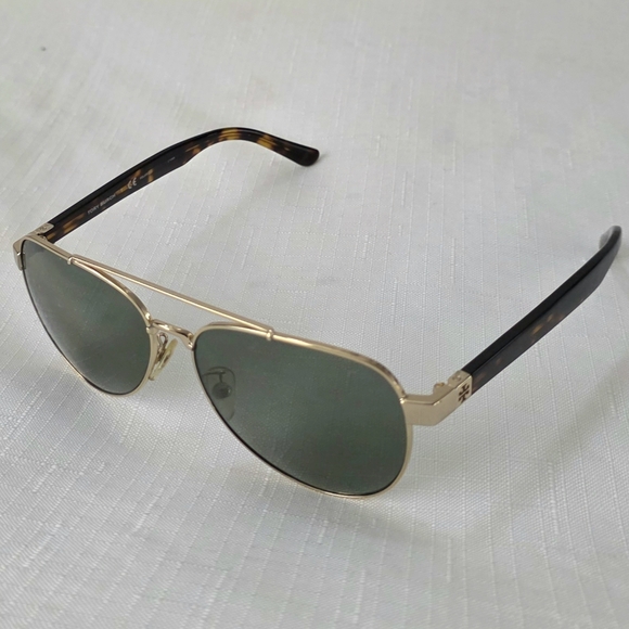 Tory Burch TY6070 Gold Tortoise Frames Designer Sunglasses 57-14-140 Lenses scra